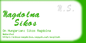 magdolna sikos business card